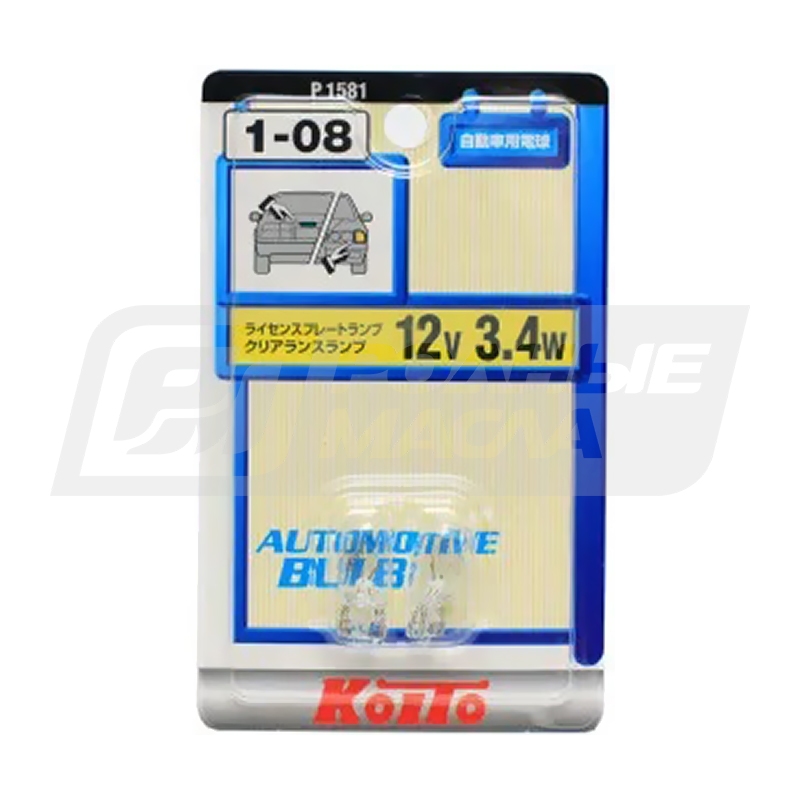 KOITO 12V 3.4W T10, набор 2шт P1581